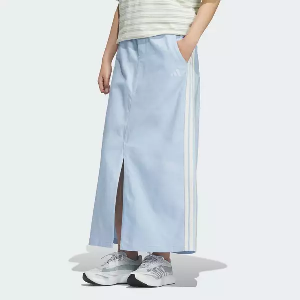 adidas Phong cách sống CHÂN VÁY DENIM DÁNG RỘNG STADIUM CHROME Nữ Màu xanh da trời KF8215