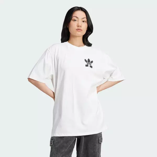 adidas Phong cách sống Áo Thun Graphic Treffy Walks Nữ trắng IW0831