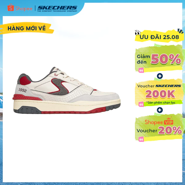 [ĐỘC QUYỀN ONLINE] Giày Thể Thao Nam Skechers Court Classics S-1992 Surjin - 254174-NTGY Air-Cooled Memory Foam