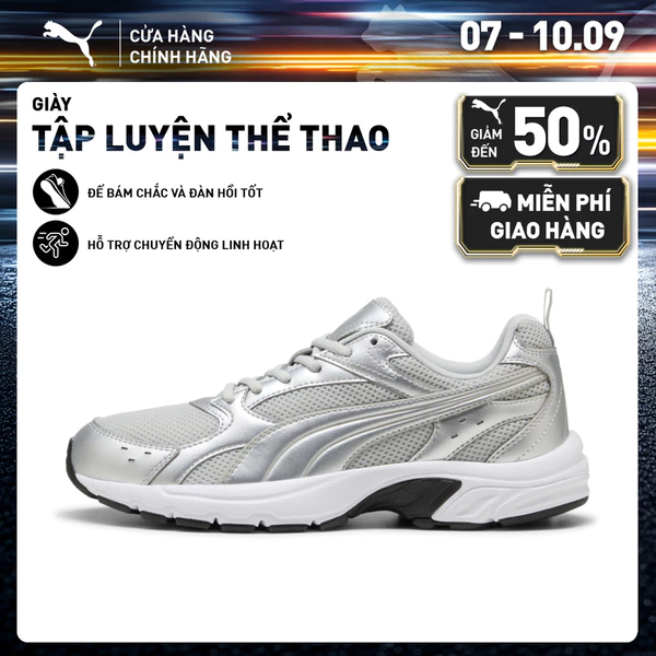 Giày Thể Thao PUMA Unisex Milenio Tech LT Cool Light Gray-Silver Màu Xám