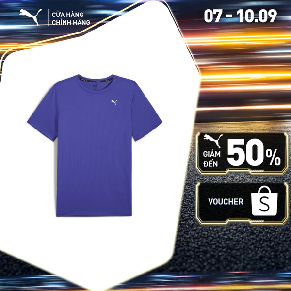 Áo Thun Tập Luyện PUMA Nam PERFORMANCE SS TEE M Lapis Lazuli Màu Xanh Tím