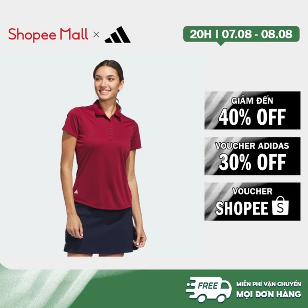 [Duy nhất 8.8 - VOUCHER 30%]adidas Golf Women's Solid Performance Short Sleeve Polo Shirt Women Burgundy KE3646