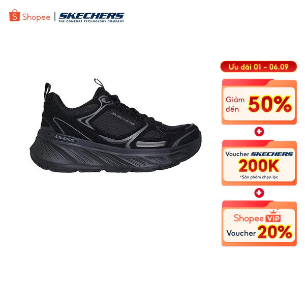 Giày Thể Thao Nữ Skechers Sport Edgeride Silver Eclipse Thường Ngày-150475-BBK Air-Cooled Memory Foam