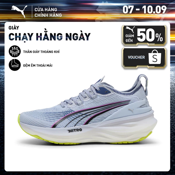 Giày Chạy Bộ PUMA Nữ ForeverRun NITRO 2 WN Cool Weather Màu Xanh