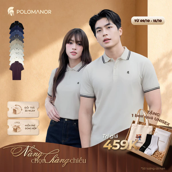 Áo polo nam cao cấp BASIC CLASSIC, POLO QUỐC DÂN vải CVC interlock sang trọng - POLOMANOR