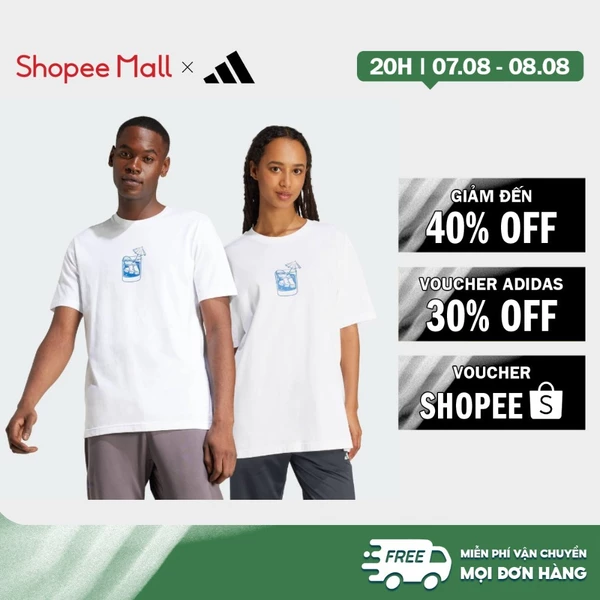 [Duy nhất 8.8 - VOUCHER 30%]adidas Lifestyle Lounge Drink Graphic Tee Men White JJ4013
