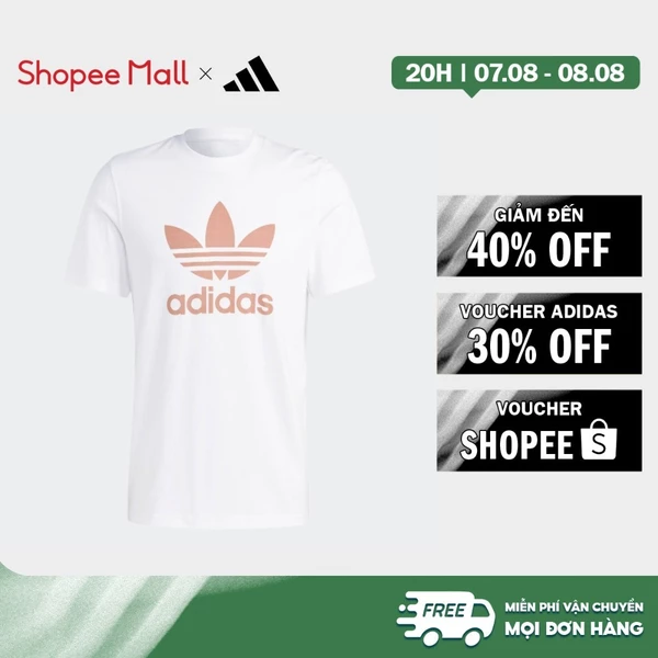 [Duy nhất 8.8 - VOUCHER 30%]adidas Phong cách sống Áo Thun Adicolor Classics Logo Ba Lá Nam trắng IA4818