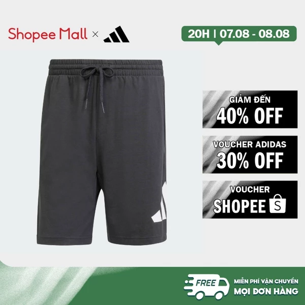 [Duy nhất 8.8 - VOUCHER 30%]adidas Phong cách sống Quần Short Single Jersey Big Logo Essentials Nam Đen IS6909