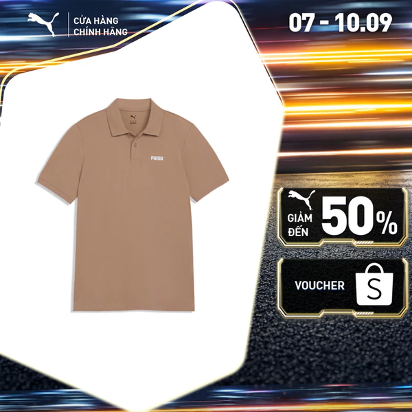 Áo Thun Thời Trang Ngắn Tay PUMA Nam ESS Small Logo Pique Polo Dusty Tan Màu Be