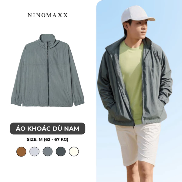 Áo Khoác Nam Dù Form Rộng Nhiều Màu NINOMAXX 2409011