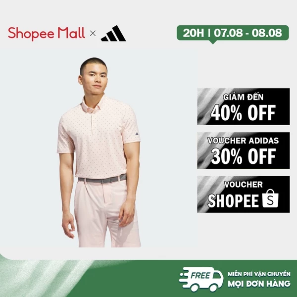 [Duy nhất 8.8 - VOUCHER 30%]adidas Đánh gôn ÁO POLO HỌA TIẾT SIÊU NHỎ ULTIMATE365+ Nam Hồng KB3730