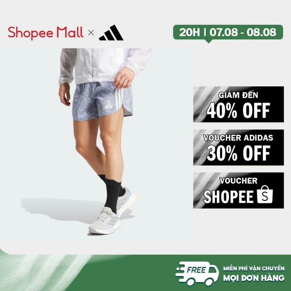 [Duy nhất 8.8 - VOUCHER 30%]adidas Chạy Quần Short 3 Sọc Own the Run Nam Xám JD7769