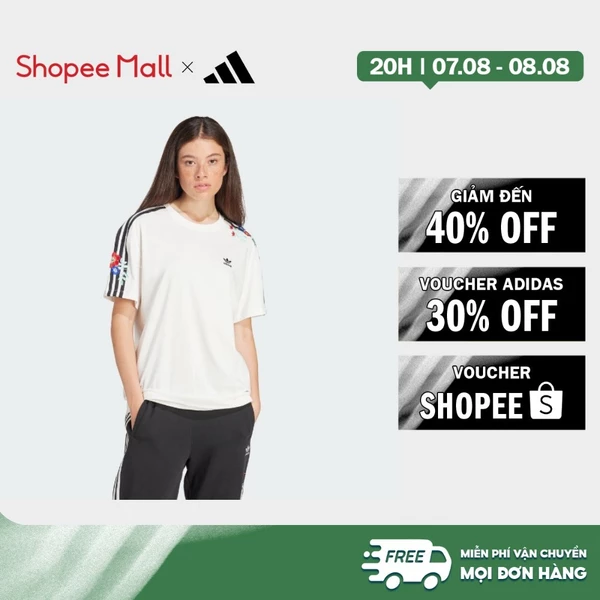 [Duy nhất 8.8 - VOUCHER 30%]adidas Phong cách sống Áo Thun Hoa Dáng Suông Nữ trắng IS2431