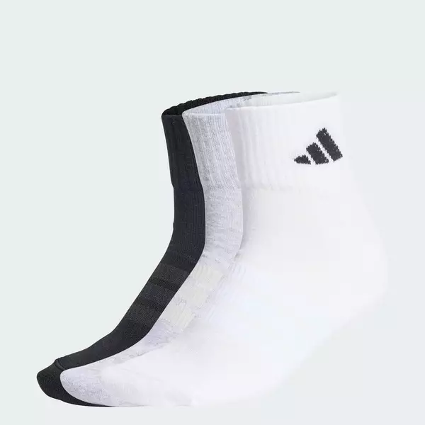adidas Lifestyle CUSHIONED SPORTSWEAR ANKLE SOCKS 3 PAIR PACK Unisex Grey KC9631
