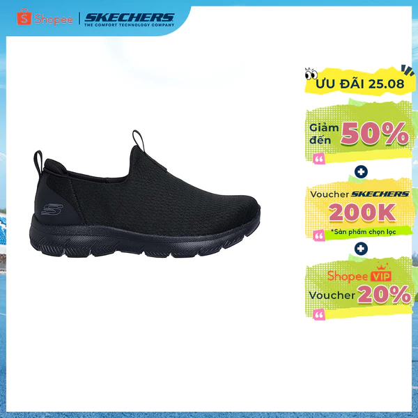 Giày Thể Thao Nữ Skechers Sport Pure Genius Simple Classic Thường Ngày-898048-BBK Memory Foam