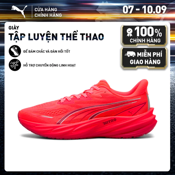Giày Chạy Bộ PUMA Nam Velocity NITRO 5 Ultra Red-Red Rhythm Màu Đỏ
