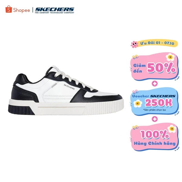 Giày Thể Thao Nam Skechers Court Classics Jade Strane - 254043-WBK Air-Cooled Memory Foam Online Sale