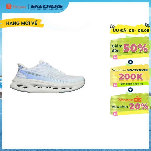 Giày Thể Thao Nữ Skechers Slip-ins Performance Max Cushioning Glide-Step Sapphire - 129404-WMNT Air-Cooled Goga Mat