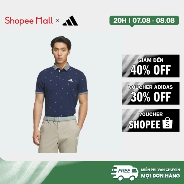[Duy nhất 8.8 - VOUCHER 30%]adidas Đánh gôn Áo POLO NGẮN TAY MONOGRUM Nam Màu xanh da trời JZ4364