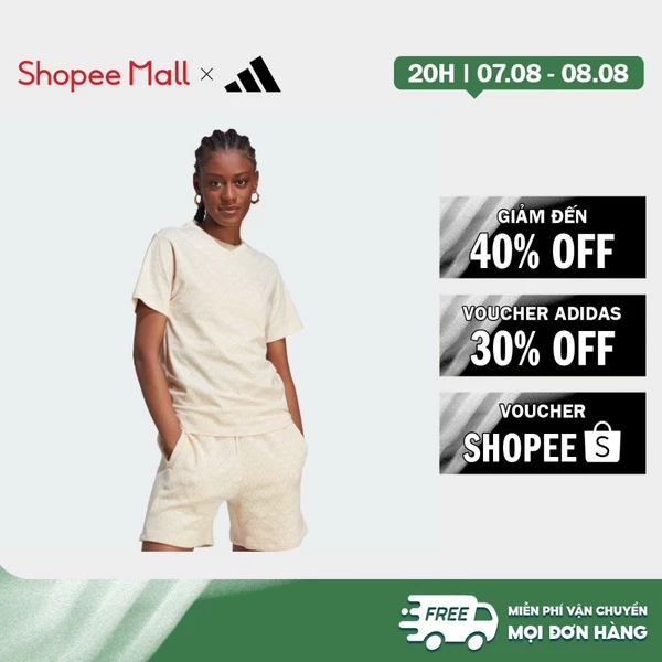 [Duy nhất 8.8 - VOUCHER 30%]adidas Lifestyle Trefoil Monogram Tee Women White IJ5983