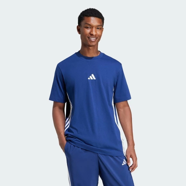 adidas Phong cách sống Áo Thun Single Jersey 3 Sọc Essentials Nam Màu xanh da trời JE6399