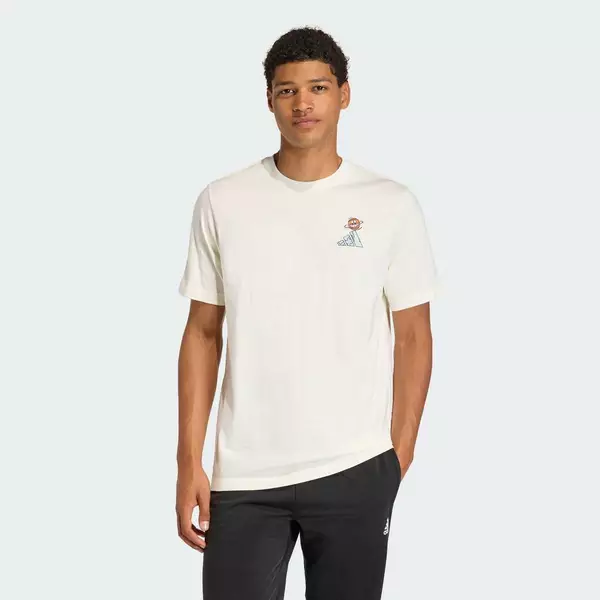 adidas Phong cách sống ÁO THUN BÓNG RỔ GRAPHIC EARTH DAY Nam trắng KB4908