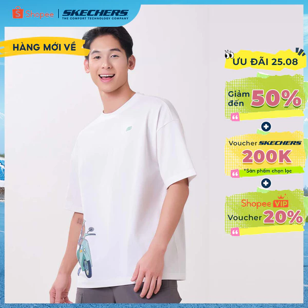 Áo Thun Tay Ngắn Unisex Skechers Skechers X Cloakwork Short Sleeve Tee - SL326U666-00QF