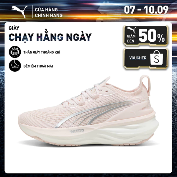 Giày Chạy Bộ PUMA Nữ ForeverRun NITRO 2 Wns Jasmine Flower-Silver Màu Hồng