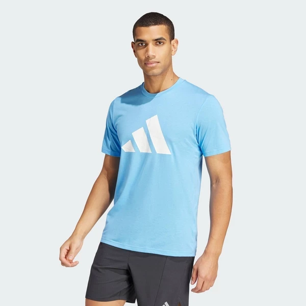 adidas Gym & Training Áo Thun Tập Luyện Train Essentials Feelready Có logo Nam Màu xanh da trời IT5417