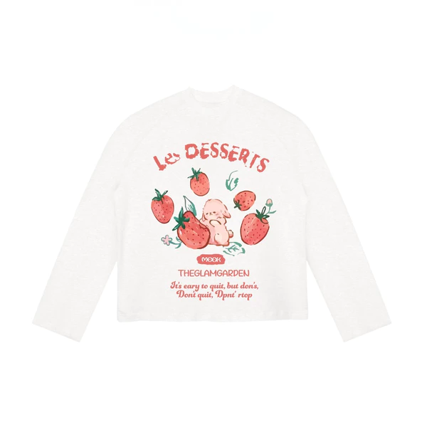 TheGlam CHÍNH HÃNG - Áo Thun Tay Dài UNISEX "Sweet Strawberry" Raglan Form Boxy - TS05-01