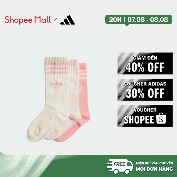 [Duy nhất 8.8 - VOUCHER 30%]adidas Phong cách sống Bộ 3 Đôi Tất Cao Cổ Trẻ em Nhiều màu JJ1990