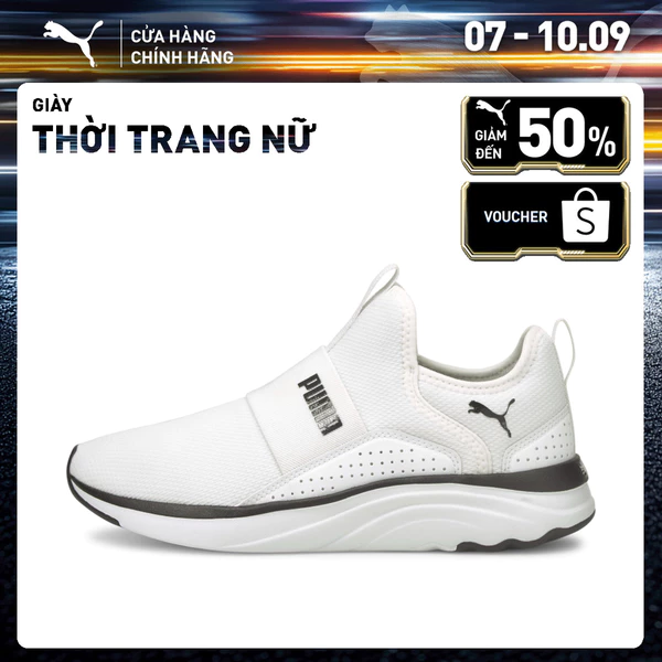 Giày Thời Trang PUMA Nữ Softride Sophia Slip-On Wn's White-Black Màu Trắng