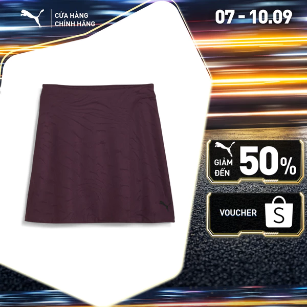 Váy Ngắn Thời Trang PUMA Nữ DARE TO Raised Texture Skirt Midnight Plum-AOP Màu Tím