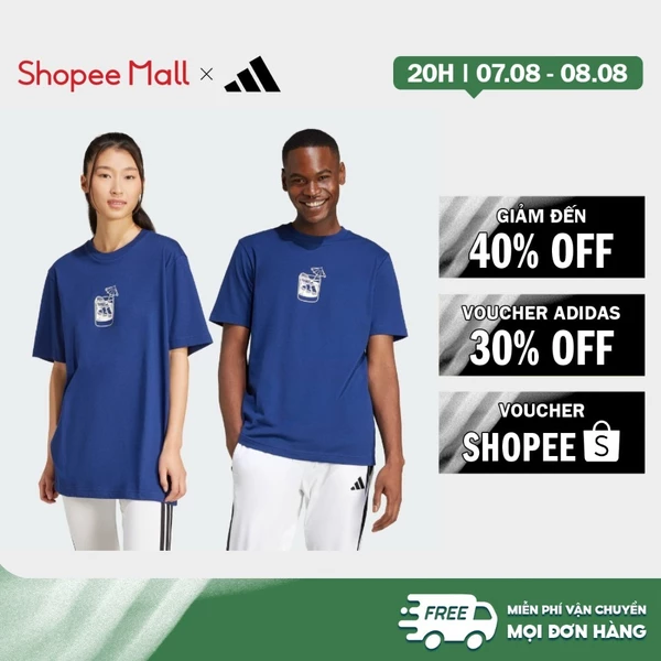 [Duy nhất 8.8 - VOUCHER 30%]adidas Phong cách sống Áo Thun Graphic Lounge Drink Nam Màu xanh da trời JJ4014