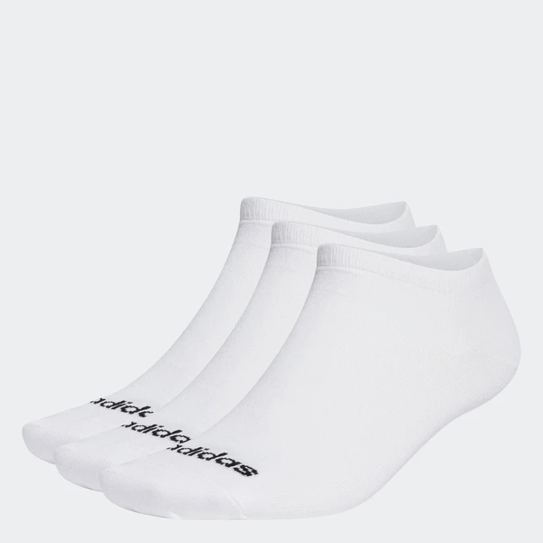adidas Phong cách sống Bộ 3 Đôi Tất Mỏng Cổ Thấp Họa Tiết Kẻ Unisex trắng HT3447