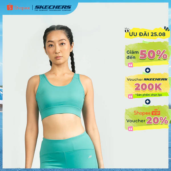 Áo Bra Thể Thao Nữ Skechers Running Performance Sports Bra - SP325W505-BB01
