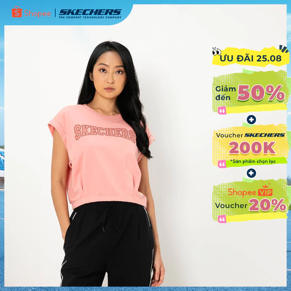 Áo Thun Tay Dài Nữ Skechers Basketball Culture Long Sleeve Tee - SL325W423-00XC Online Sale
