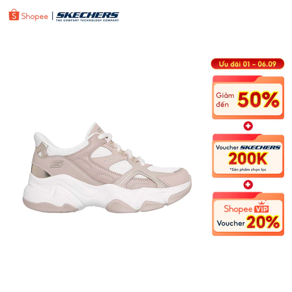 Giày Thể Thao Nữ Skechers Slip-Ins BOBS Diego Eccentric Look-117686-TAN Memory Foam