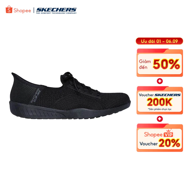 Giày Thể Thao Nữ Skechers Slip-ins Active Newbury St Our Time-100440-BBK Air-Cooled Memory Foam Online Sale