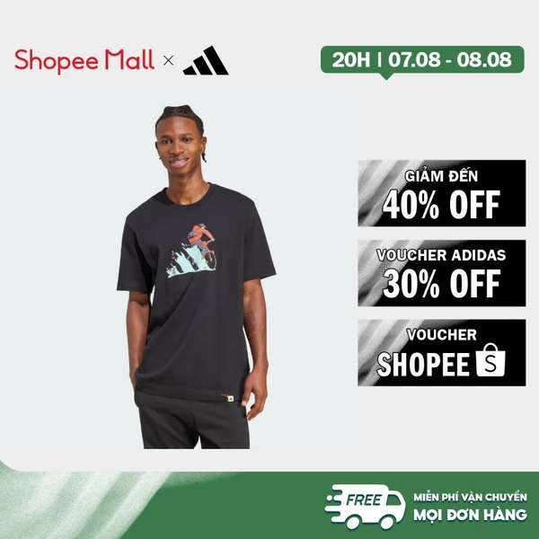[Duy nhất 8.8 - VOUCHER 30%]adidas Phong cách sống Áo Thun Graphic Xe Đạp Doodle Hunt Nam Đen JM6495