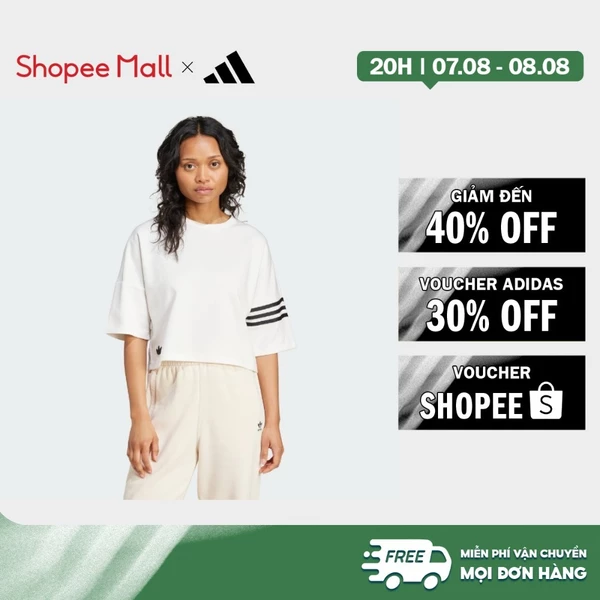 [Duy nhất 8.8 - VOUCHER 30%]adidas Phong cách sống Áo Thun Neuclassics Nữ trắng IX9876
