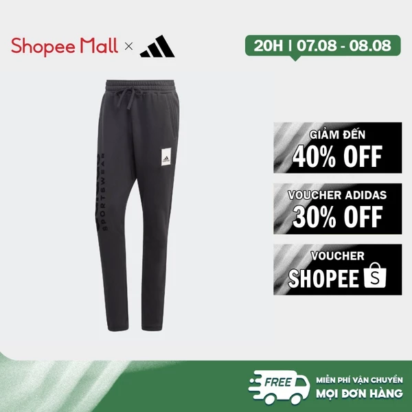 [Duy nhất 8.8 - VOUCHER 30%]adidas Phong cách sống Quần Nỉ Lounge Nam Đen IA9367