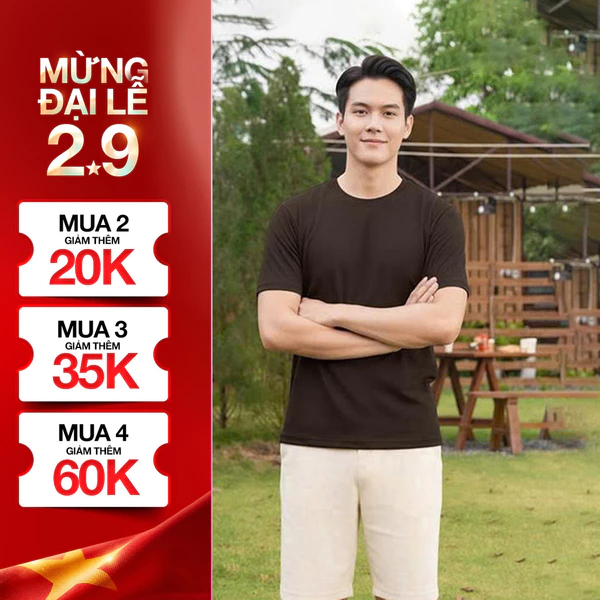 Áo Thun Nam GUMAC Áo Phông Nam Cổ Tròn Tay Ngắn Form Suông Thun Cá Sấu 4C Co Giãn Thoải Mái LATNF0544