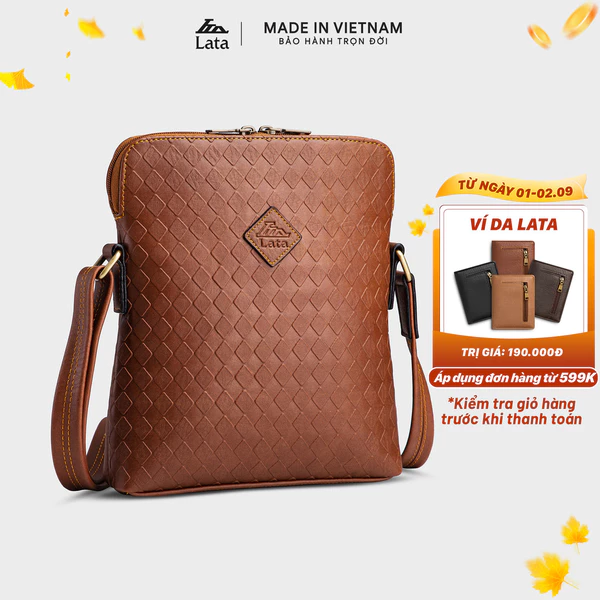 Túi Lata (Thời trang nam đựng ipad - Túi đeo chéo da TN15)
