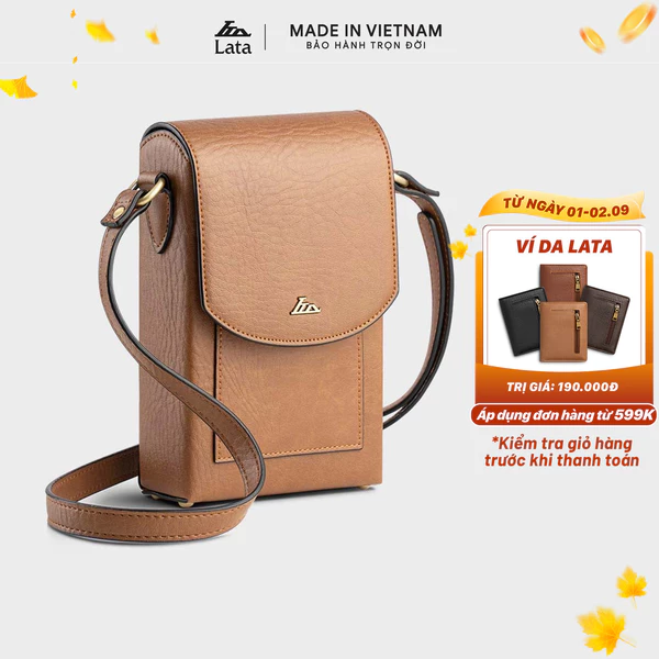 Túi Lata (Thời trang nữ đi chơi size 12 - Túi đeo chéo da HN128)