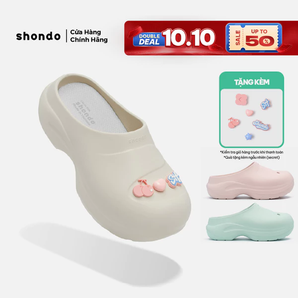 Dép Sục Mule Chic Nữ Shondo Bít Mũi Đế Cao 6cm Êm Chân Tôn Dáng Nhiều Màu