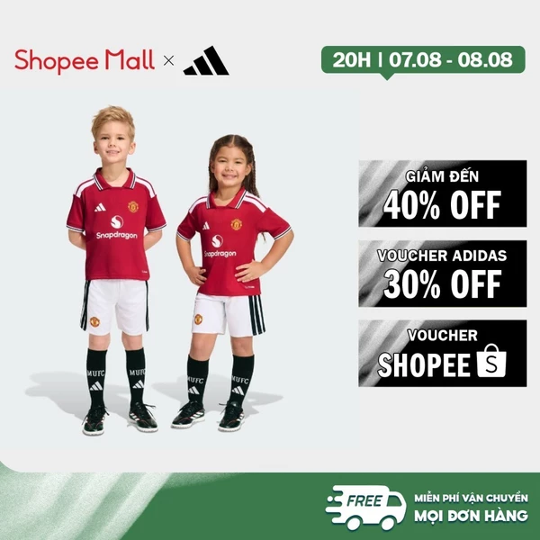 [Duy nhất 8.8 - VOUCHER 30%]adidas Bóng đá Bộ Trang Phục Sân Nhà Manchester United 26/27 Cho Bé Trẻ em Đỏ KC4784