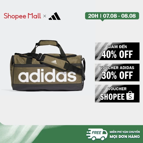 [Duy nhất 8.8 - VOUCHER 30%]adidas Phong cách sống Túi Duffel Linear Essentials Cỡ Trung Unisex màu xanh lá HR5350