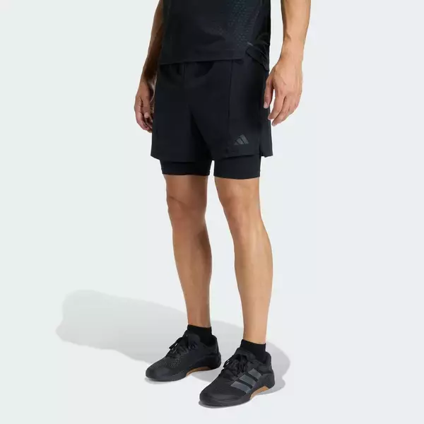 adidas Gym & Training QUẦN SHORT TẬP LUYỆN D4T 2IN1 Nam Đen KF6431