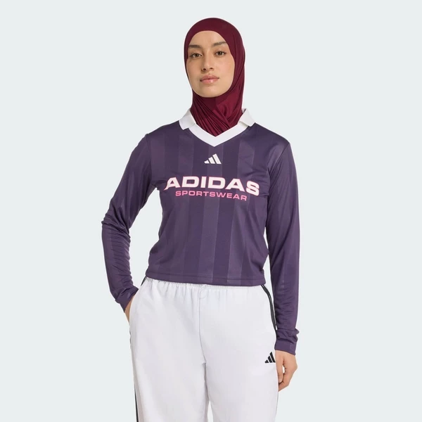 adidas Phong cách sống Áo Polo Dài Tay adidas Tiro Nữ Màu tím JN2751